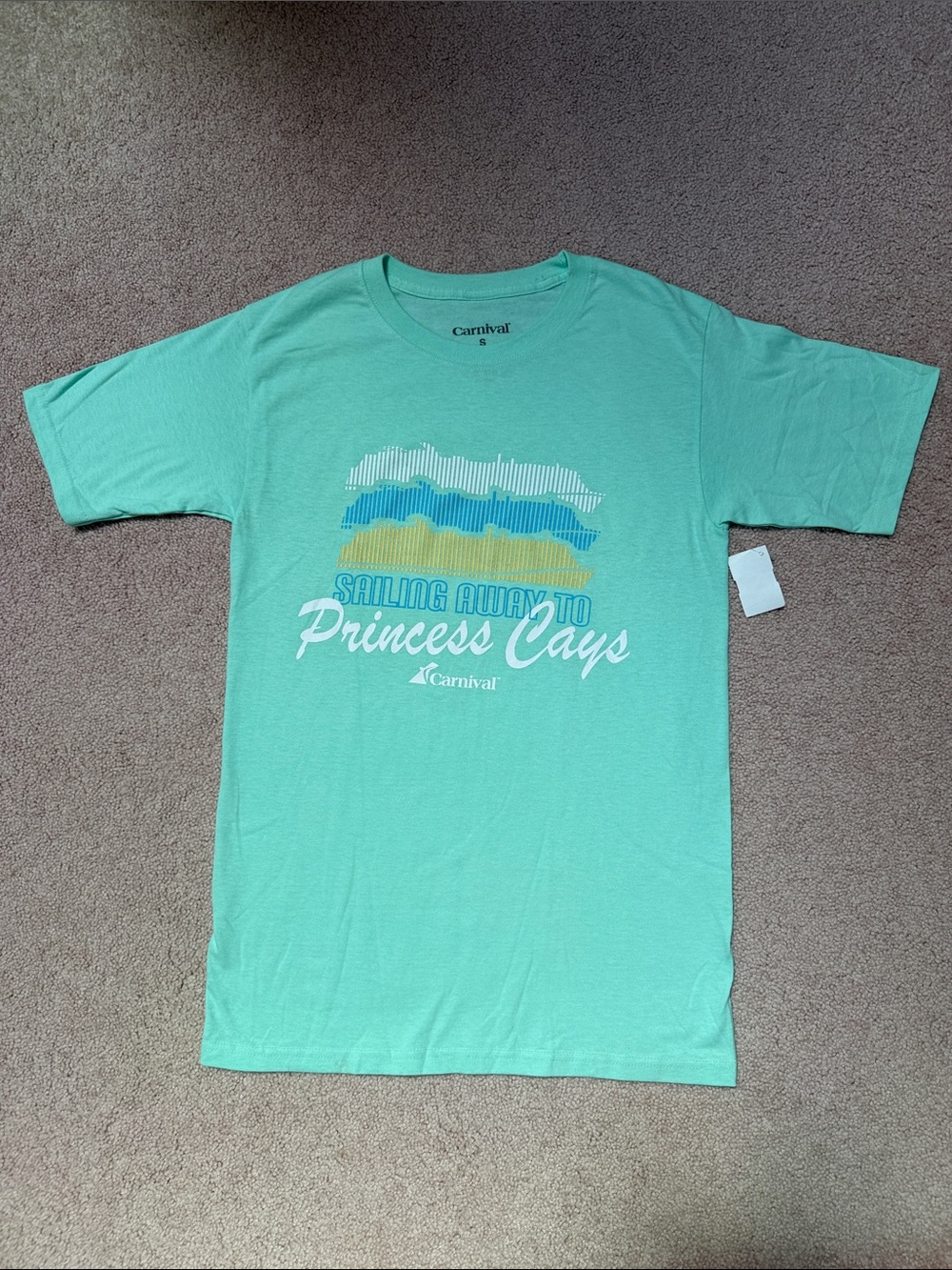 Carnival Princess Cays Short Sleeve Graphic Tee in Mint